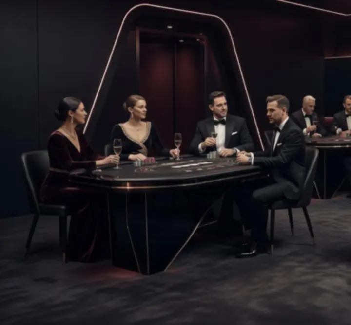 Stolik kasynowy podczas eleganckiego eventu 