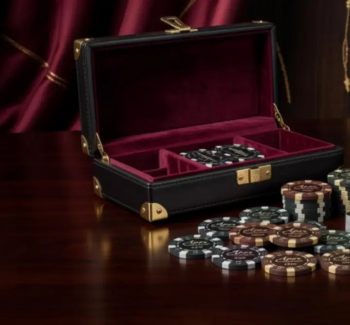 Profesjonalne stoły pokerowe, żetony i karty premium